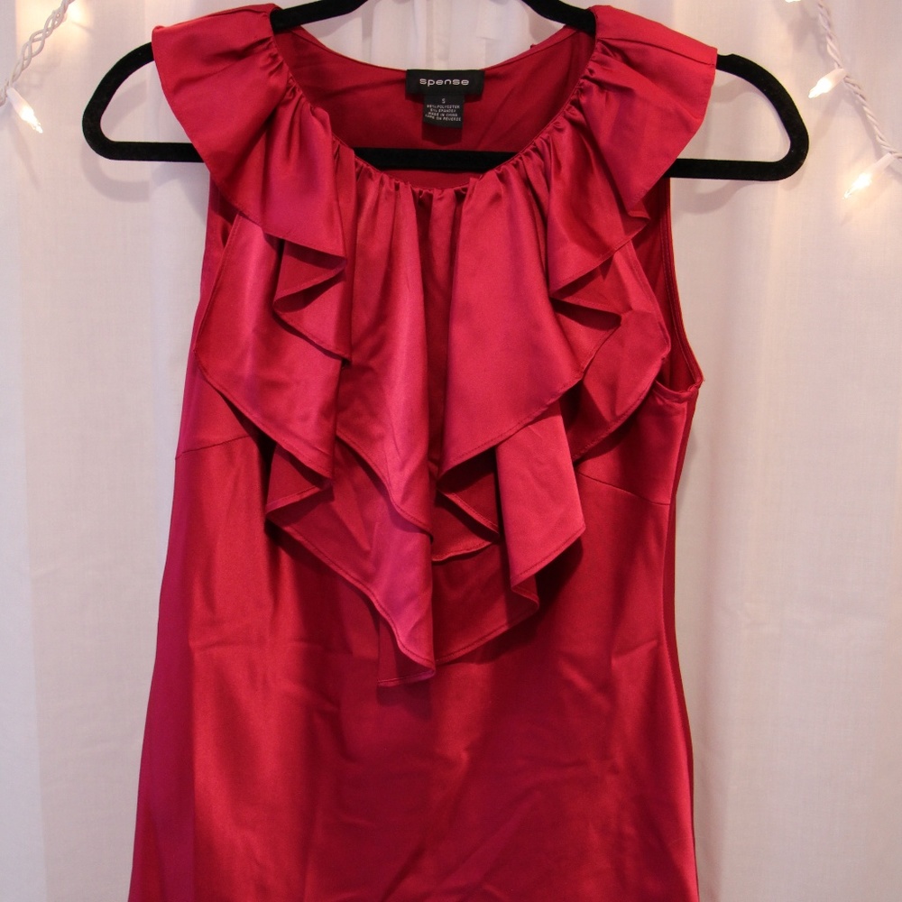 Fuchsia Ruffle Tank